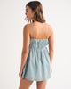 Ruched Channeled Skort-Green Plaid