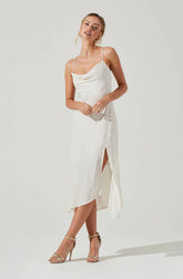 Gaia Midi Dress-White