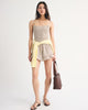 A&F Sydney Smocked Dipped-Waist Romper-Brown Stripe