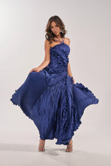 CELESTE RUFFLE MIDI DRESS