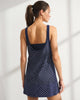 YPB On The Go Double-Layered Mini Dress-Navy Dot
