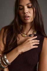 Myra Gold and Stone Statement Necklace