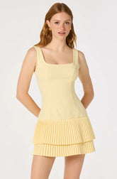 Jadah Layered Pleated Mini Dress
