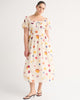A&F Emerson Puff Sleeve Midi Dress-Cream Print