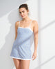 YPB sculptLUX Sweetheart Mini Dress-Light Blue Stripe