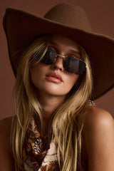 Burning Bright Black Metal Sunglasses