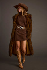 Topanga Mocha Sweater Mini Dress