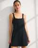 YPB On The Go Double-Layered Mini Dress-Black