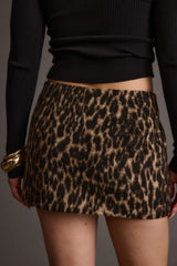 Sahara Leopard Micro Mini Skirt