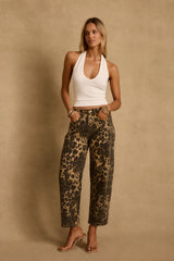 Muse Leopard Barrel Jeans