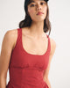 100% Cotton A&F Bra-Free Dylan Mini Dress-Red