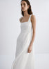 A-line Linen Dress-White