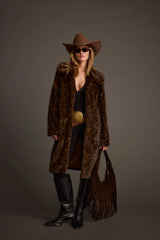 Rochelle Leopard Faux Fur Coat