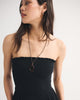 100% Cotton A&F Sydney Smocked Strapless Balloon Leg Jumpsuit-Black