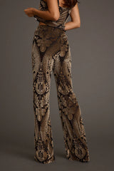 Silver Springs Burnout Velvet Flare Pants