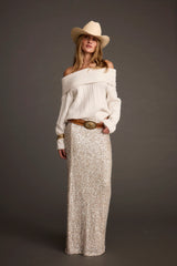 Pamela Ivory Off the Shoulder Sweater