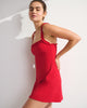 YPB studioFLEX Scrunchie Strap Mini Dress-Red
