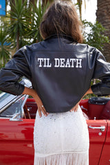 Til Death Black Vegan Leather Jacket