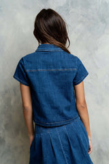 Alyssa Button Up Denim Top