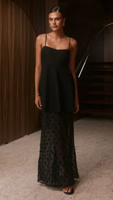 Sedona Top and Skirt Set - Black