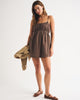 Ruched Channeled Skort-Brown