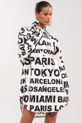 TIME AND PLACE POPLIN MINI DRESS