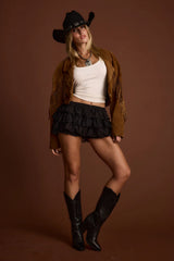 Heartstrings Black Ruffle Bloomer Shorts