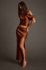 Alaina Cinnamon Maxi Skirt
