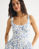 100% Cotton A&F Bra-Free Dylan Midi Dress-White Floral