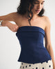 Bra-Free Strapless Set Top-Midnight Blue