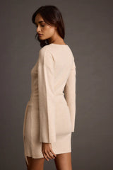 Grayden Cream Belted Mini Dress
