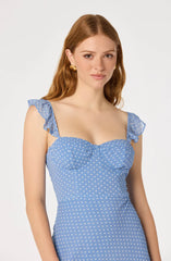 Alcina Tiered Maxi Dress-Bule