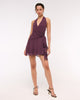 Draped Halter Mini Dress