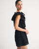 Angel Sleeve Easy Waist Skort-Black