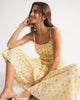 Bra-Free Smocked Drop-Waist Maxi Dress-Yellow