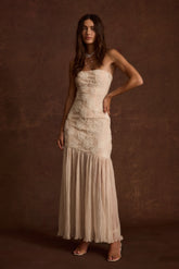 Daylight Blush Embroidered Maxi Dress
