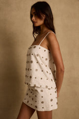 Camila Natural and Gold Tank