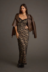 Temptation Black Lace Maxi Dress