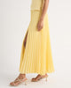High Rise Pleated Maxi Set Skirt-Yellow