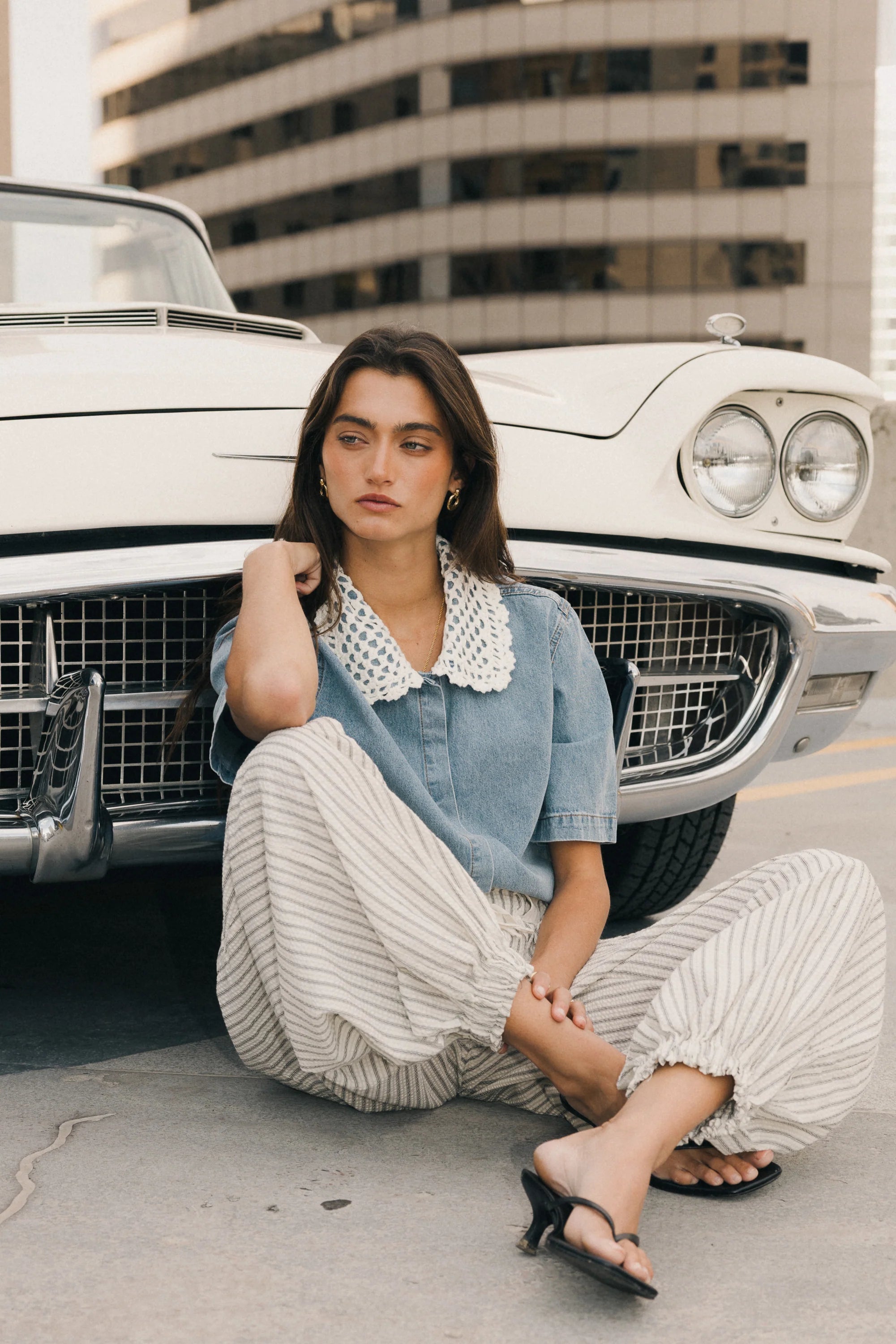 Pierce Denim Blouse
