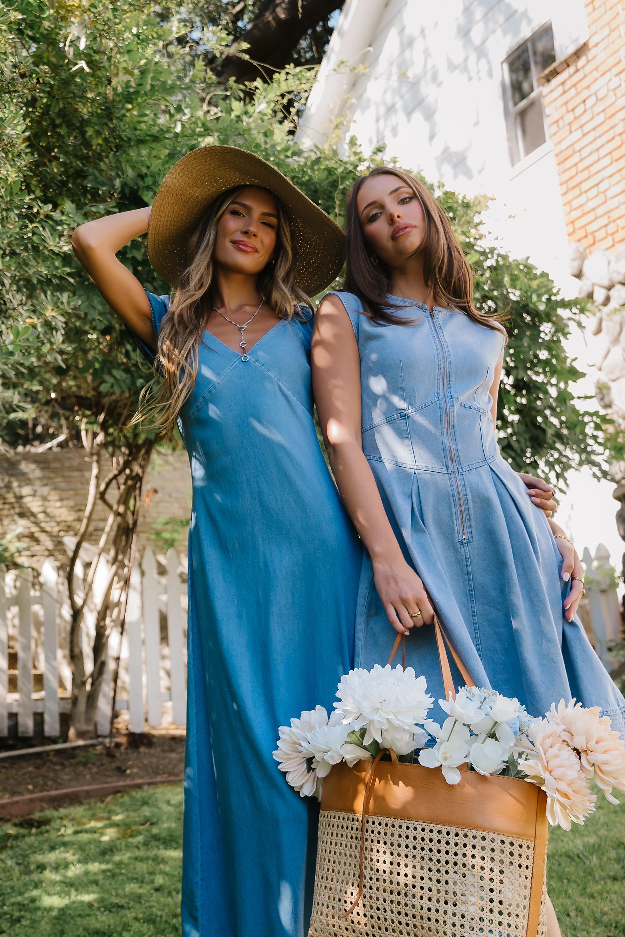 Sylvia Denim Maxi Dress