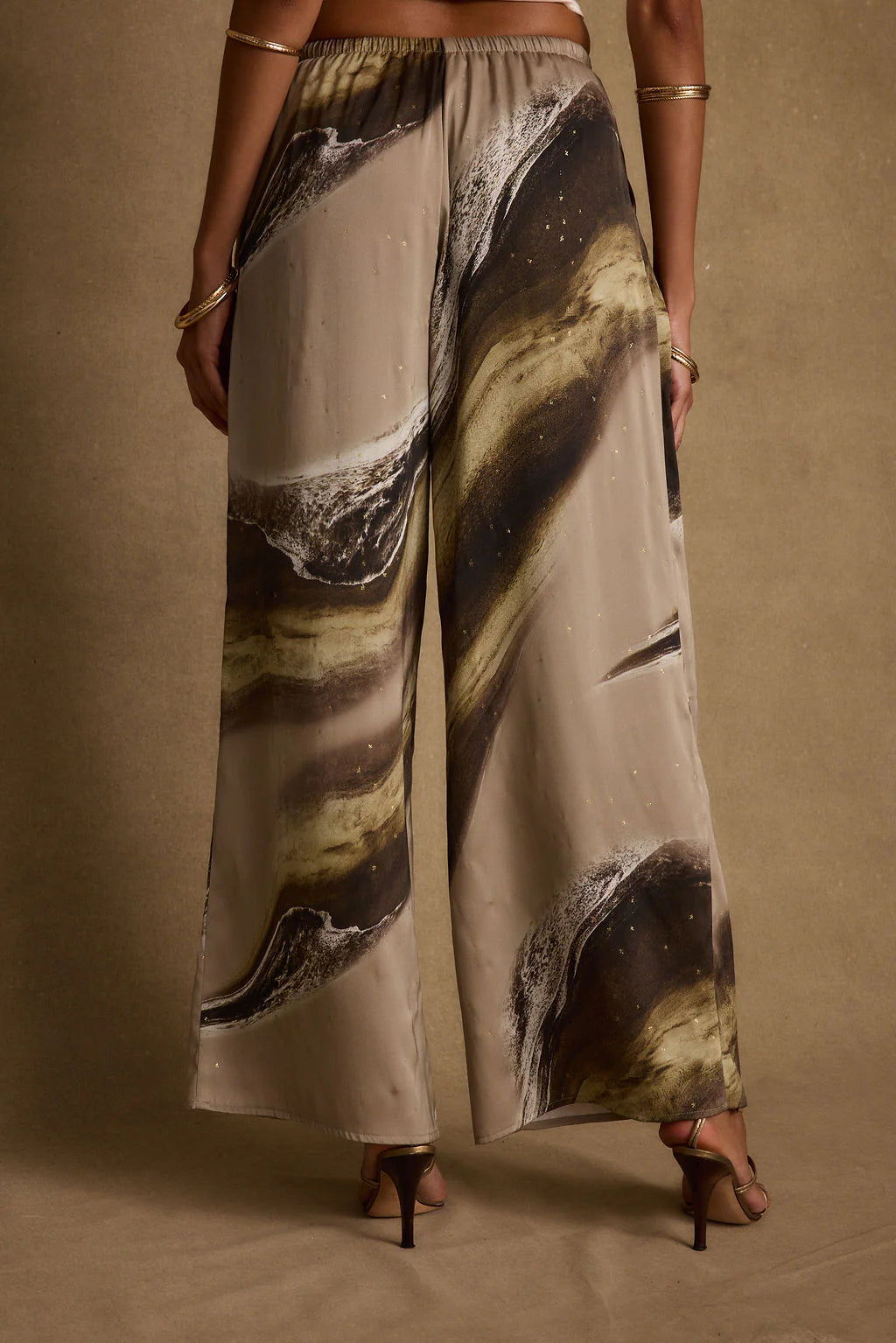 Clear Breeze Marble Satin Pants