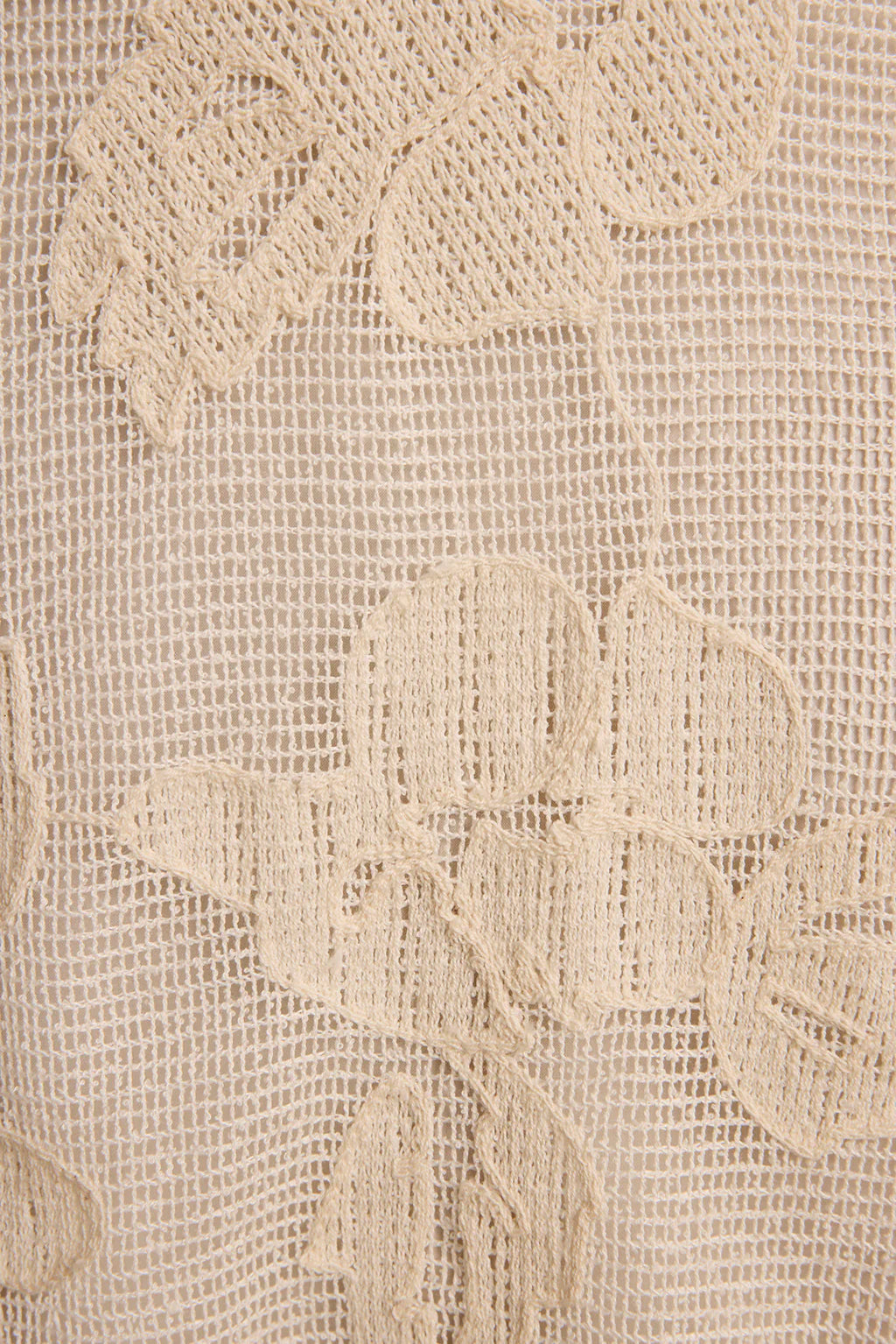 Fontaine Ivory Jacquard Fringe Midi Dress