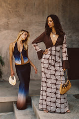 Thea Block Print Maxi Dress