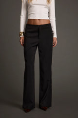 Quincy Black Low Rise Trousers