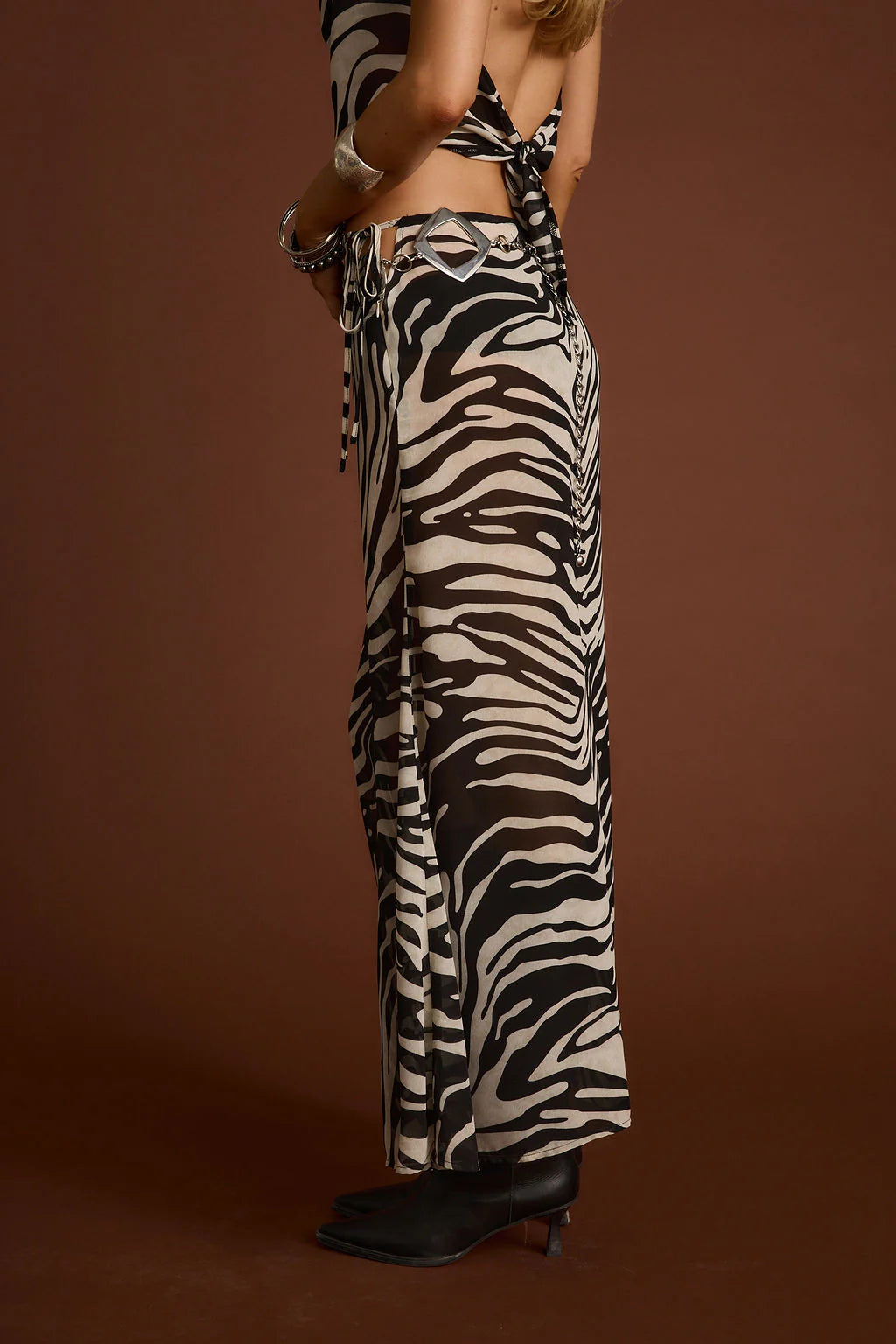 Celia Zebra Maxi Skirt