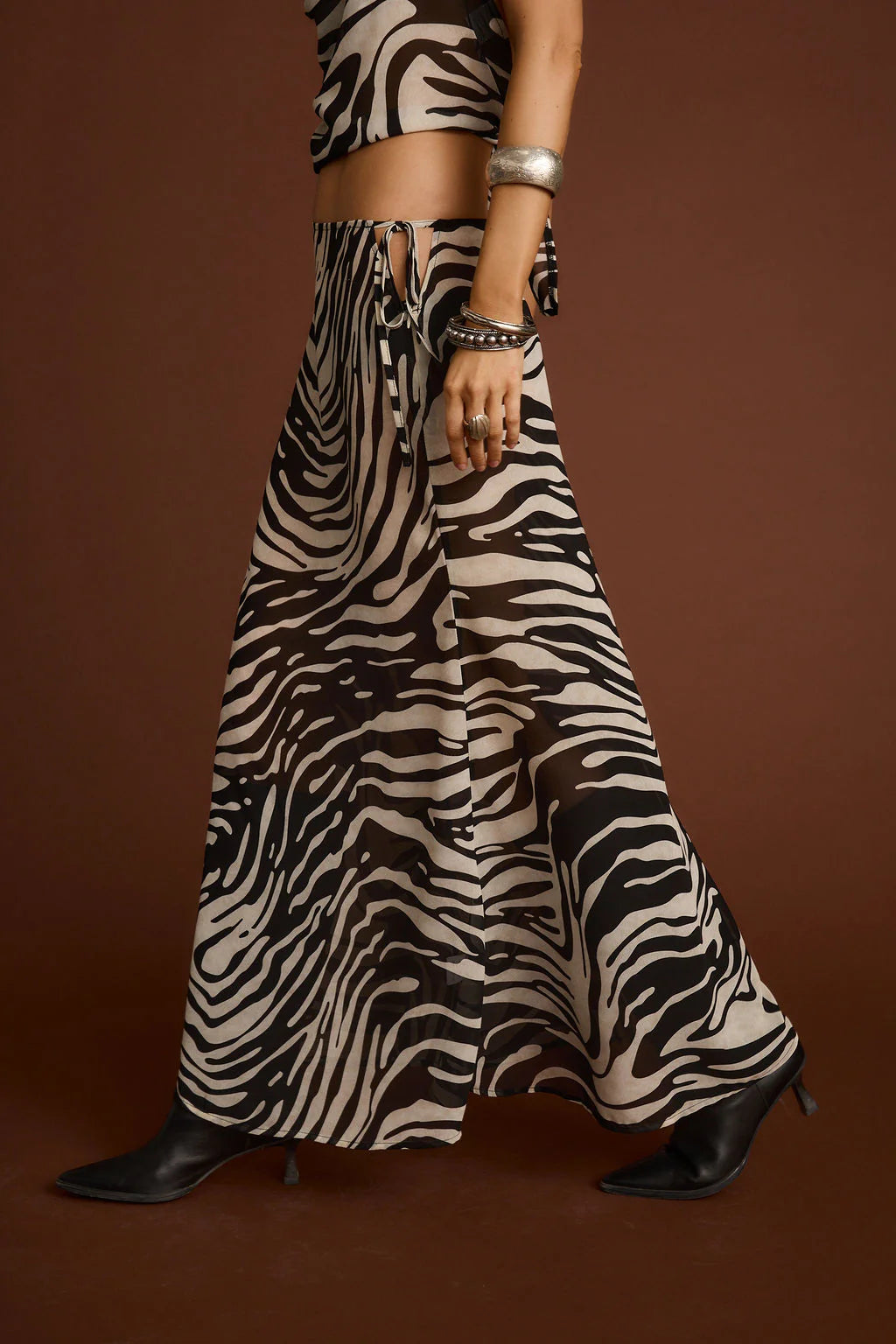 Celia Zebra Maxi Skirt