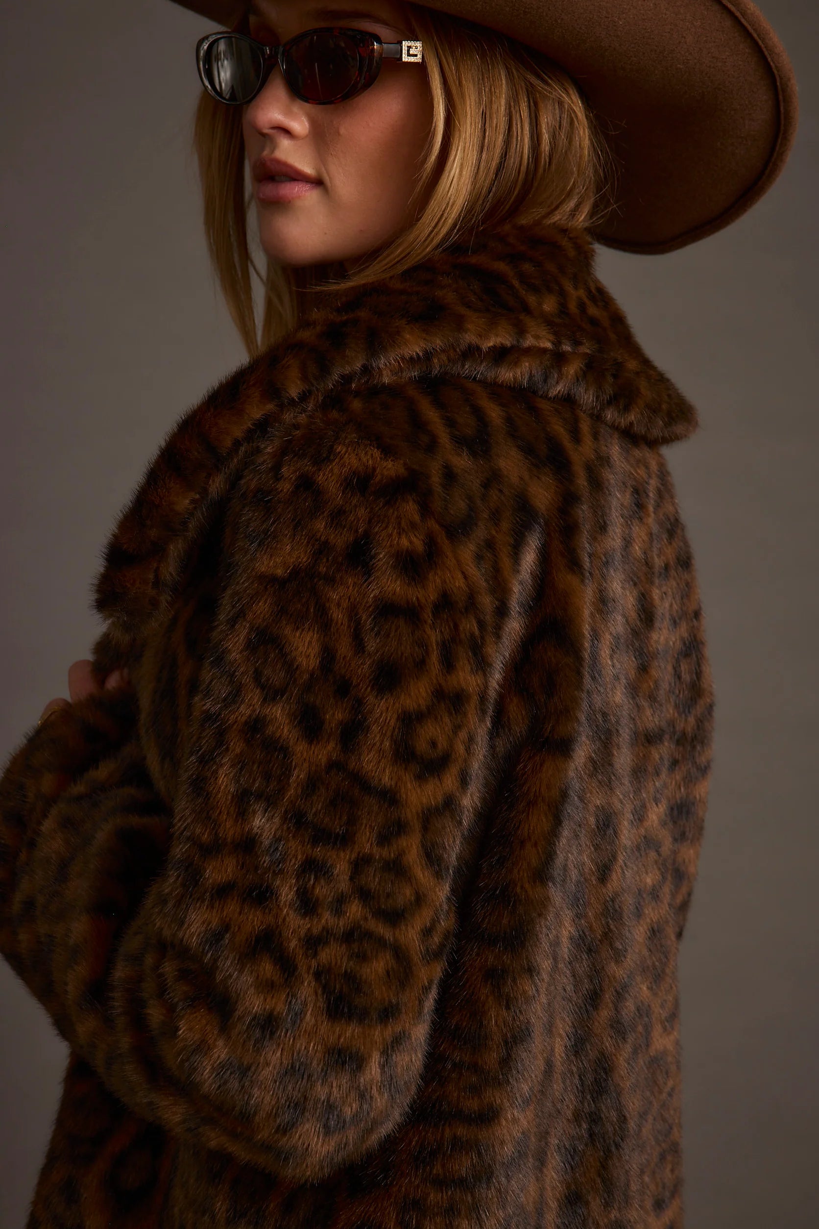 Rochelle Leopard Faux Fur Coat