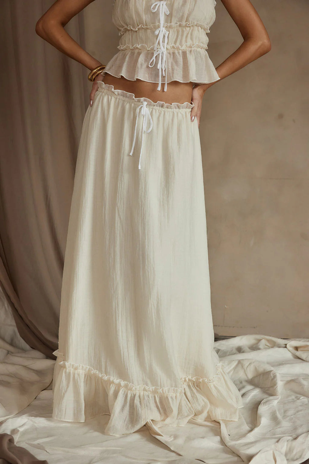 Dahlia Baby Yellow Maxi Skirt