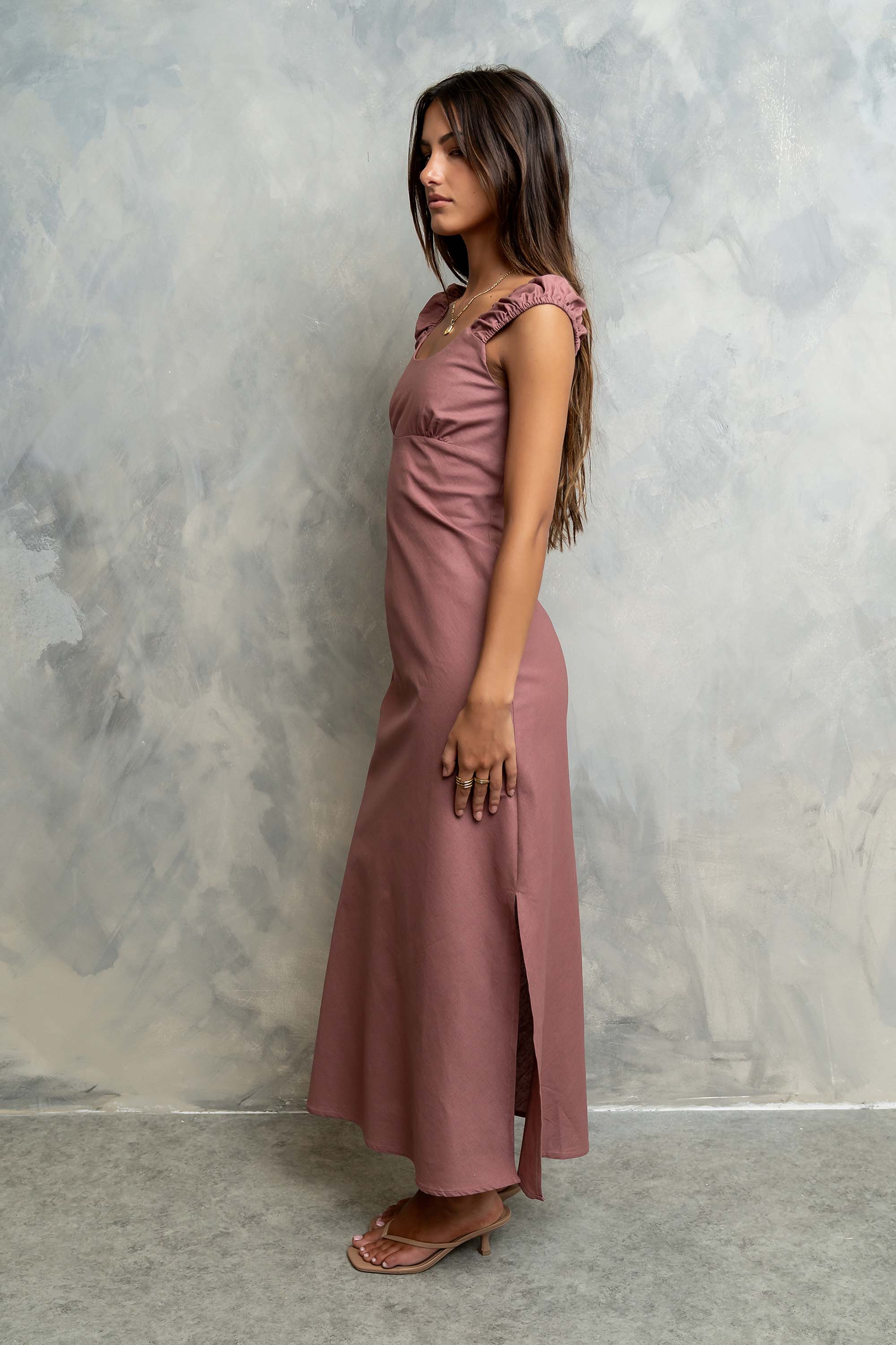 Mika Maxi Dress in Mauve